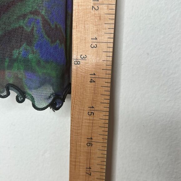 Urban Outfitters Purple & Green 60s Swirl Print Stretch Mini Skirt - Picture 11 of 12